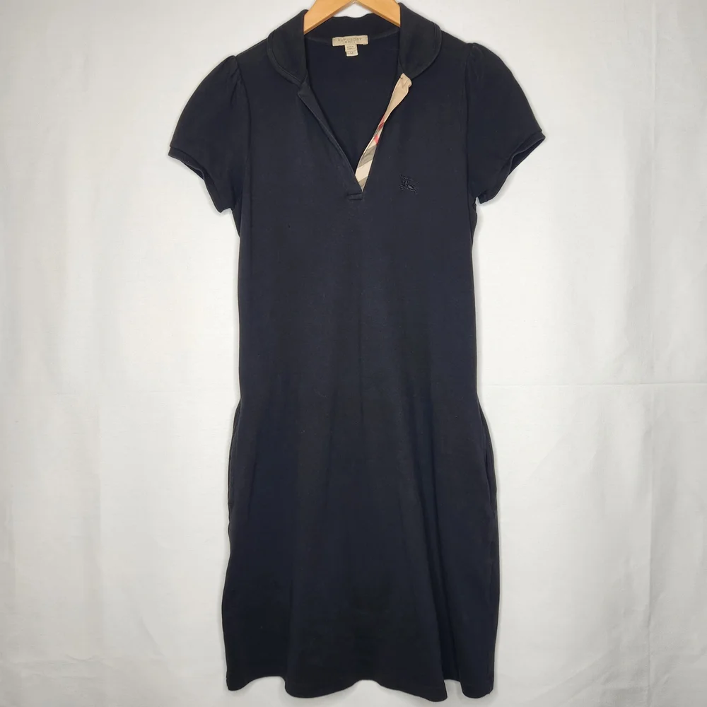 Burberry Black Short-Sleeve Polo Mini Dress - Picture 1 of 10